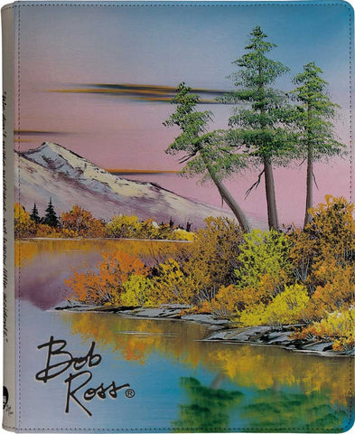9 Pocket Zippered Pro Binder Bob Ross Mighty Mountain Lake
