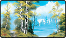 Bob Ross Lakeside Path Black Stitched Playmat