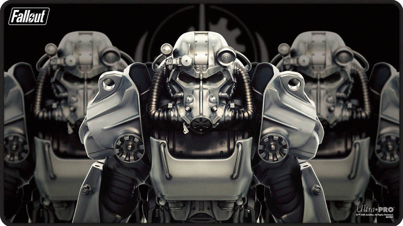 Fallout Brotherhood of Steel Bethesda Black Stitched Playmat