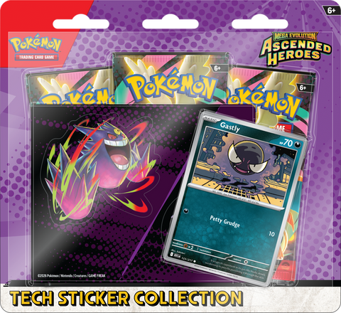 (Limit 1 Per Customer) Mega Evolution Ascended Heroes Tech Sticker Collection Gastly