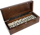 Double 6 Dominoes Ivory Wooden Case