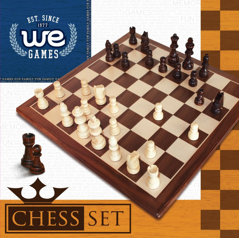 Walnut Wood Chess Set 12 Inches