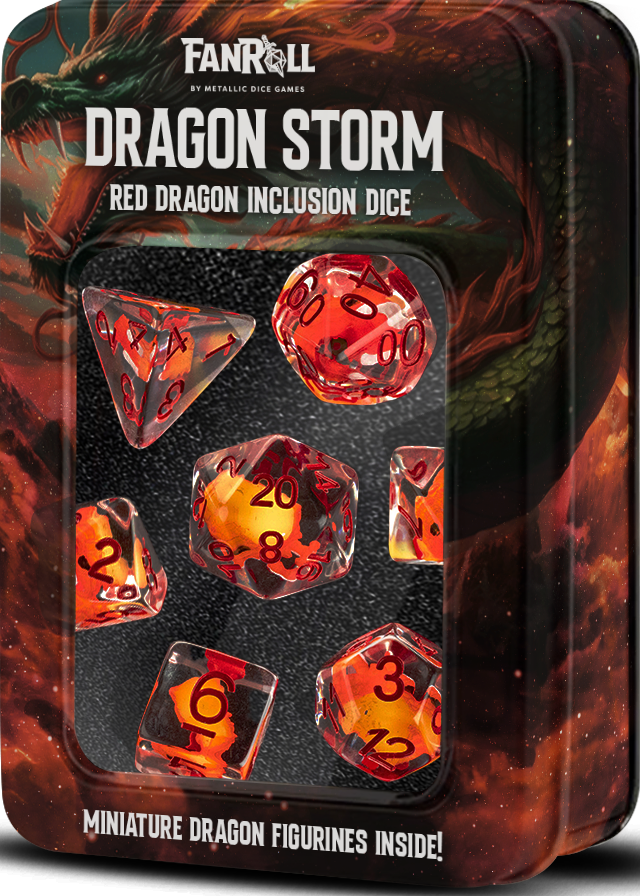 FanRoll Dragon Storm Red 7-Die Set