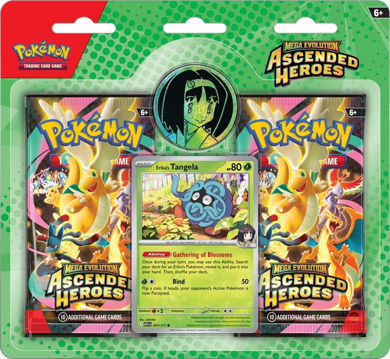 Mega Evolution Ascended Heroes 2 Pack Blister Erika