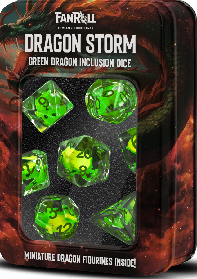 FanRoll Dragon Storm Green 7-Die Set