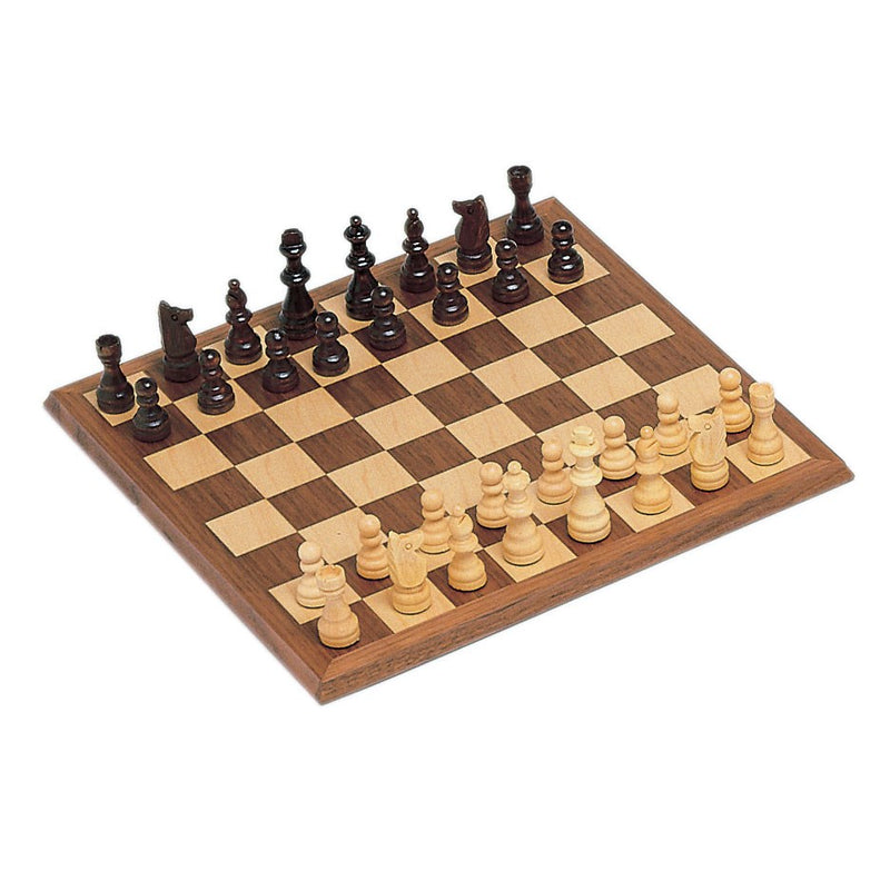 Walnut Wood Chess Set 12 Inches