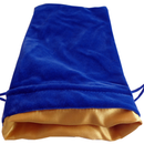 Velvet Dice Bag Blue with Gold Satin