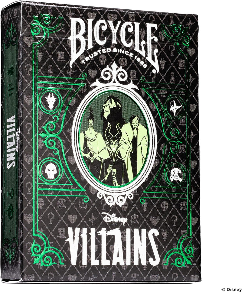 Bicycle Playing Cards Disney Villains Green