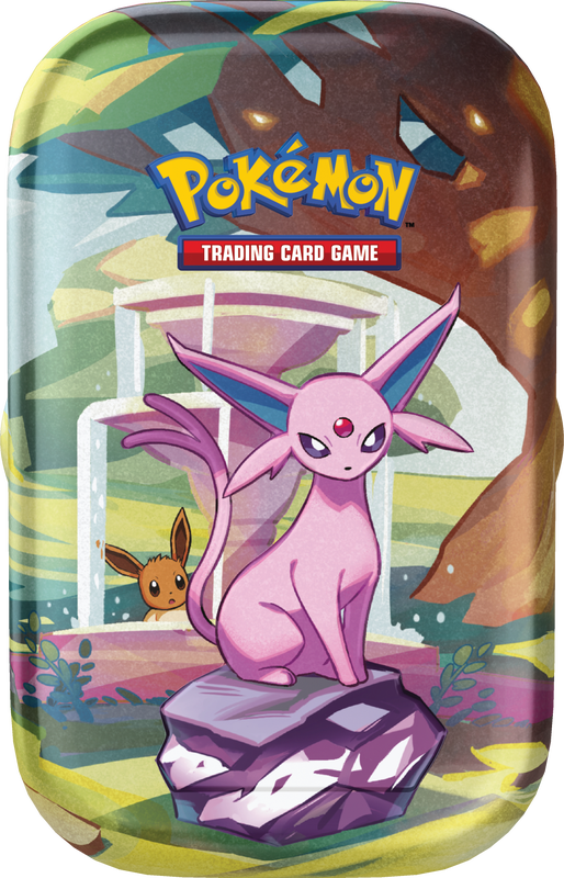 [Pre-Order Coming Soon] Scarlet & Violet Prismatic Evolutions Mini Tin Espeon