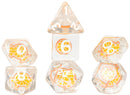 Sirius Dice Fruit Slice Orange Polyhedral 7-Die Set