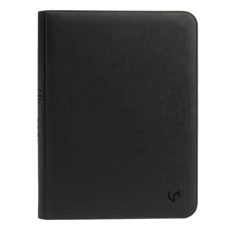 9 Pocket Zippered Pro Binder Black