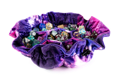 Velvet Dice Bag with Compartments Nebula