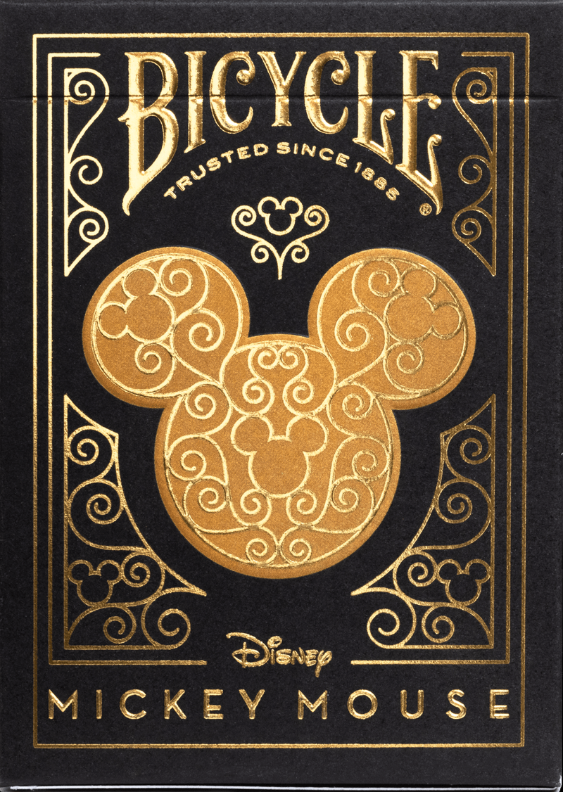 Bicycle Playing Cards Disney Black/Gold Mickey