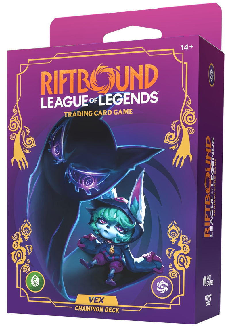 Riftbound League of Legends Trading Card Game Unleashed Vex Champion Deck