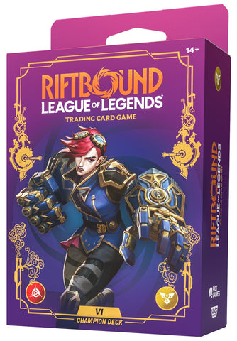 Riftbound League of Legends Trading Card Game Unleashed Vi Champion Deck