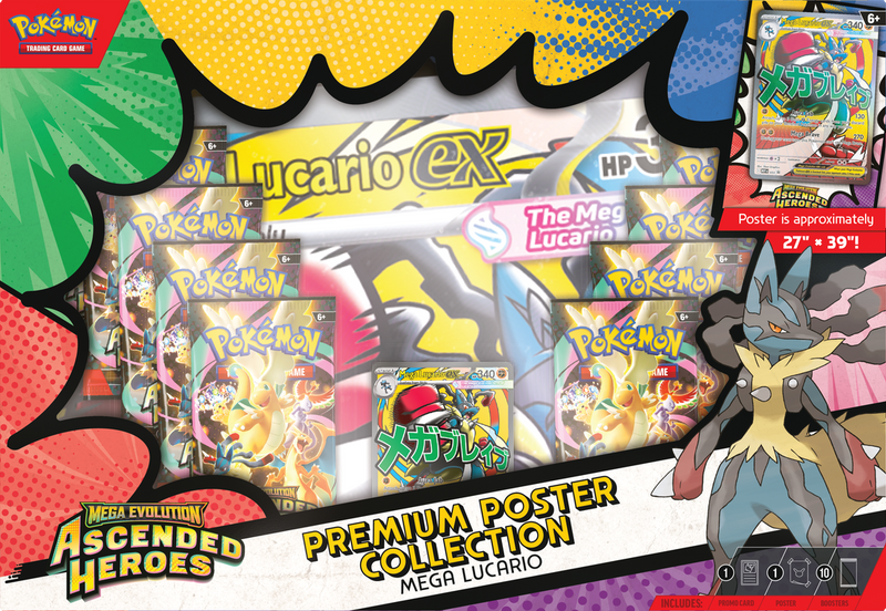 [Pre-Order] Mega Evolution Ascended Heroes Premium Poster Collection Mega Lucario
