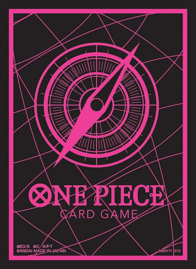 One Piece Card Game Set 6 Sleeves Black and Pink