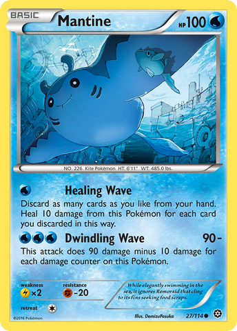 Mantine 27/114 - XY  Steam Siege