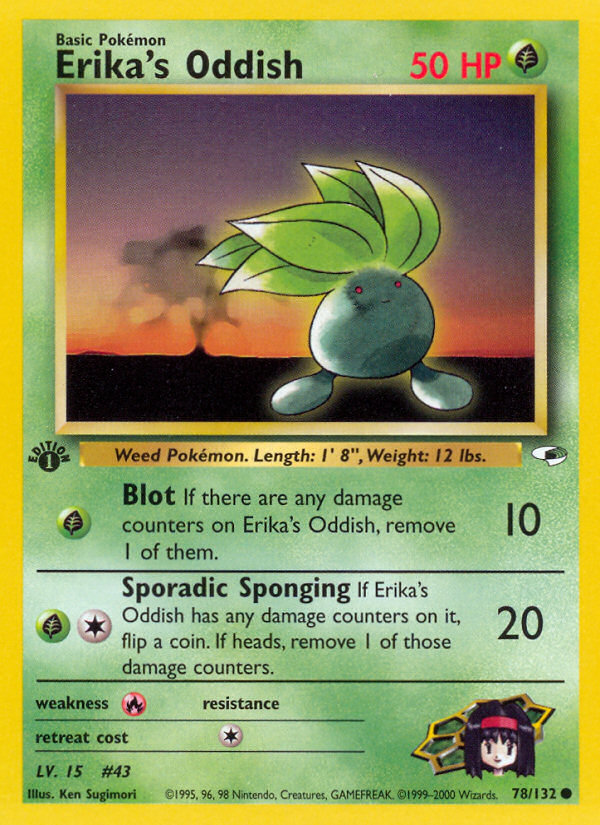 Erika's Oddish (78) 78/132 - Gym Heroes 1st Edition