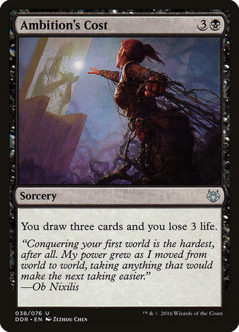 Ambition's Cost (DDR-038) - Duel Decks: Nissa vs. Ob Nixilis