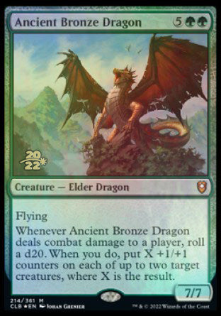Ancient Bronze Dragon (PRE-214) - Battle for Baldur's Gate Promos Foil