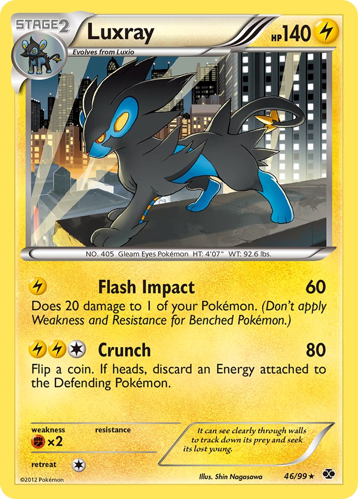 Luxray - 46/99 (Cracked Ice Holo) - Blister Exclusives Holofoil