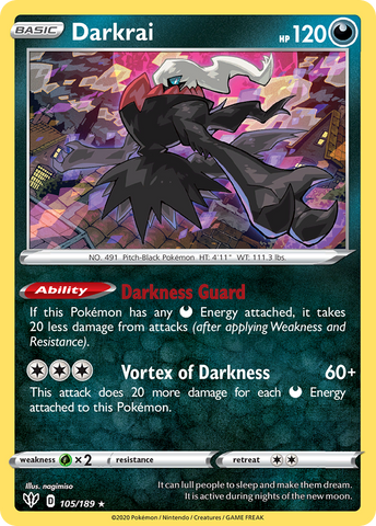 Darkrai - 105/189 (Cosmos Holo) 105 - Miscellaneous Cards & Products Holofoil