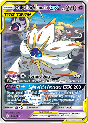 Solgaleo & Lunala GX 75/236 - SM  Cosmic Eclipse Holofoil