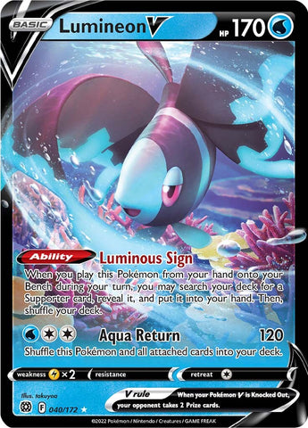Lumineon V 40/172 - SWSH09 Brilliant Stars Holofoil