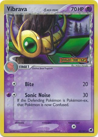 Vibrava - 042/101 (Delta Species)/101 - Dragon Frontiers Reverse Holofoil