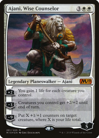Ajani, Wise Counselor (M19-281) - Core Set 2019 Foil