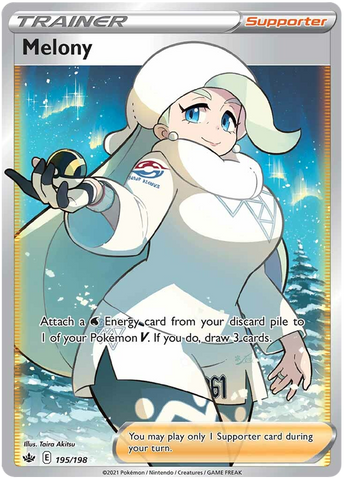 Melony (Full Art) 195/198 - SWSH06 Chilling Reign Holofoil