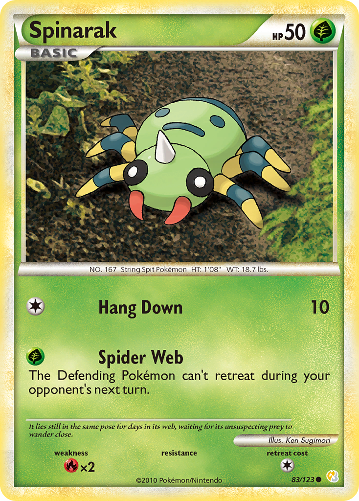 Spinarak 83/123 - HeartGold SoulSilver