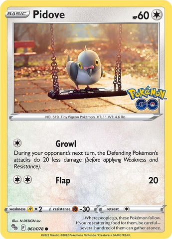 Pidove 61/78 - Pokemon GO