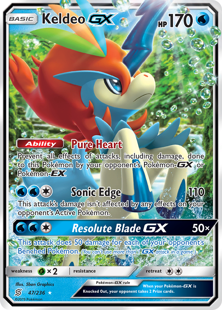 Keldeo GX 47/236 - SM  Unified Minds Holofoil