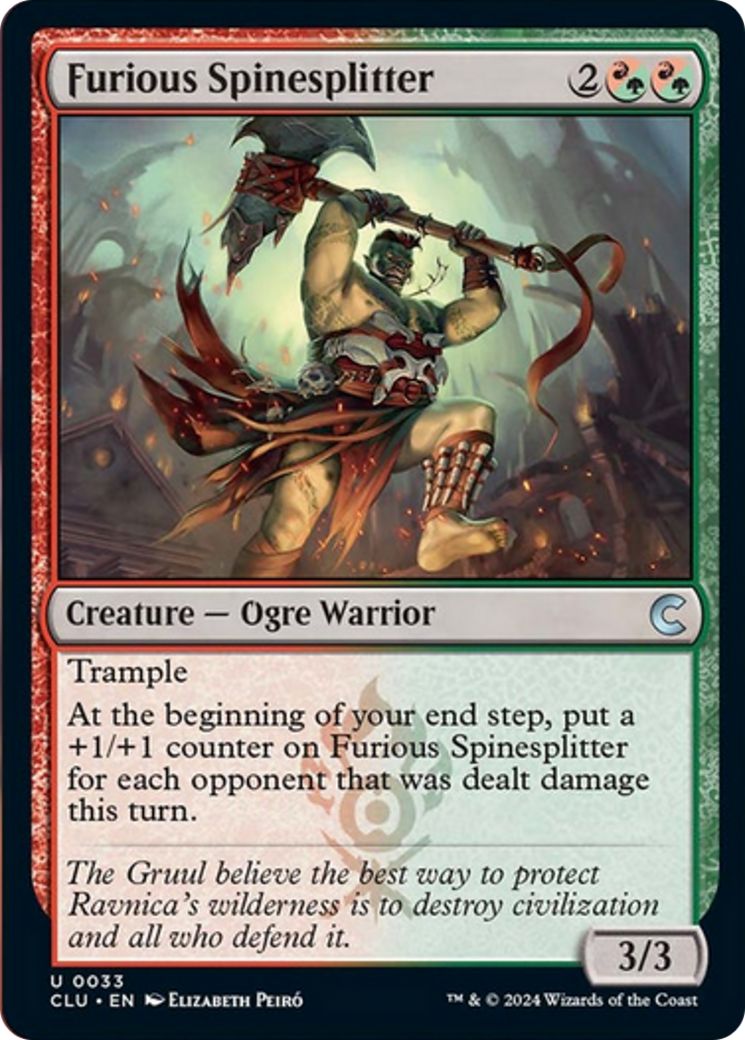 Furious Spinesplitter (CLU-033) - Ravnica: Clue Edition