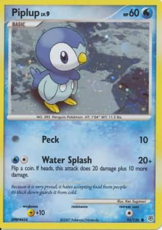 Piplup - 93/130 (Cosmos Holo) 93 - Miscellaneous Cards & Products Holofoil