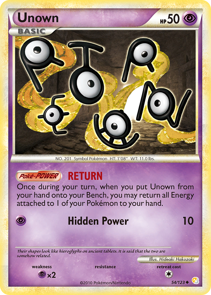 Unown (54) 54/123 - HeartGold SoulSilver