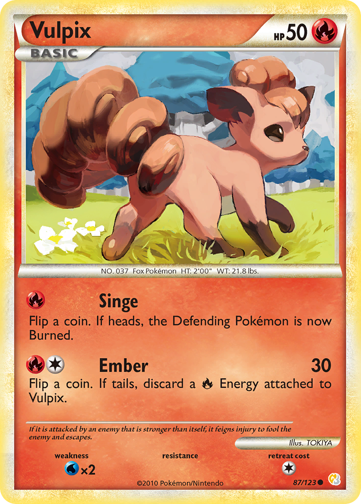 Vulpix 87/123 - HeartGold SoulSilver