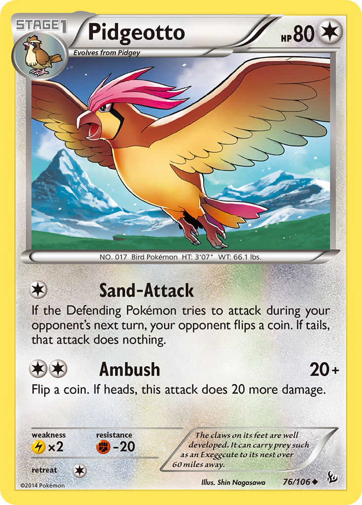 Pidgeotto 76/106 - XY  Flashfire