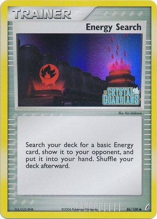 Energy Search 86/100 - Crystal Guardians Reverse Holofoil
