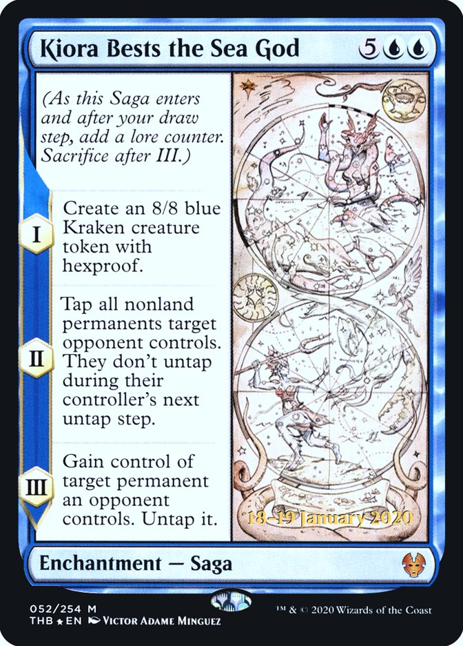 Kiora Bests the Sea God (PRE-052) - Theros Beyond Death Promos Foil