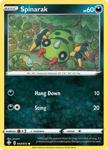 Spinarak 43/72 - Shining Fates