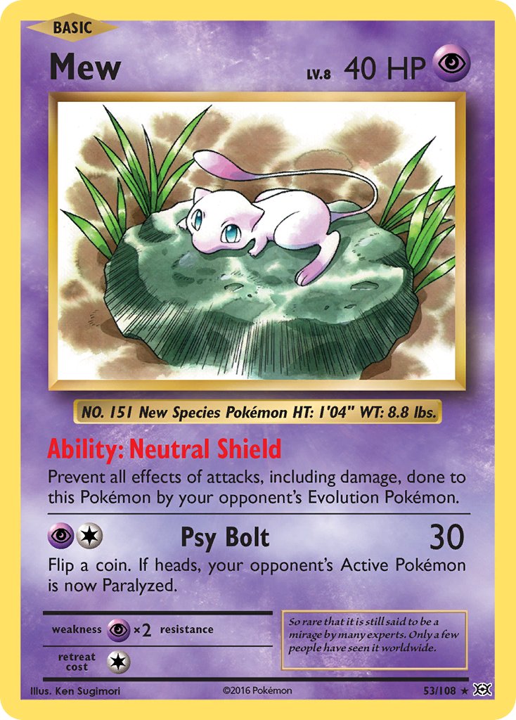 Mew - 53/108 (XY Evolutions) 53 - Deck Exclusives