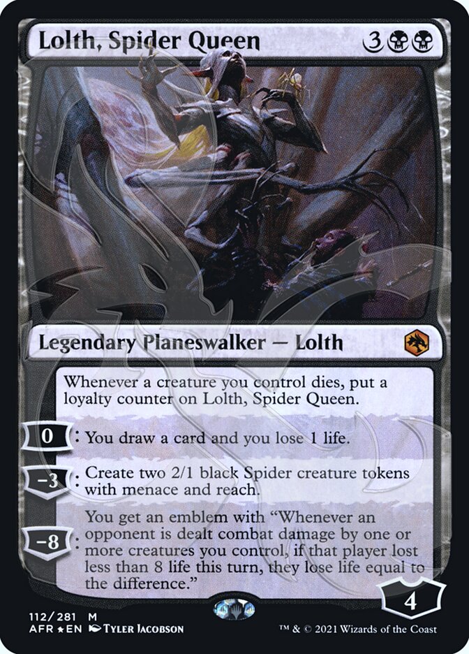 Lolth, Spider Queen (AFR&-112) - Adventures in the Forgotten Realms Promos Foil