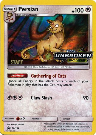 Persian - SM182 (Prerelease) [Staff] - SM Promos Holofoil