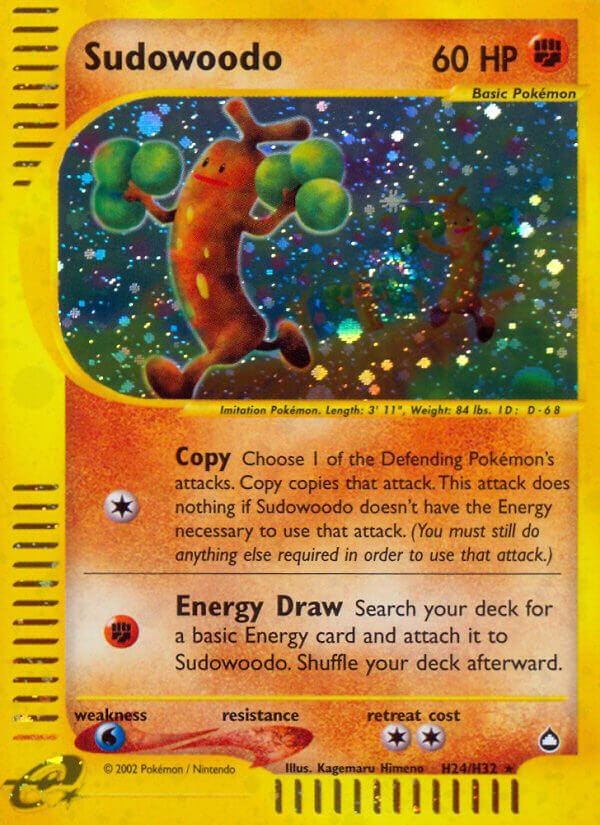 Sudowoodo (H24) - H24/147 - Holofoil Aquapolis - Holo Rare