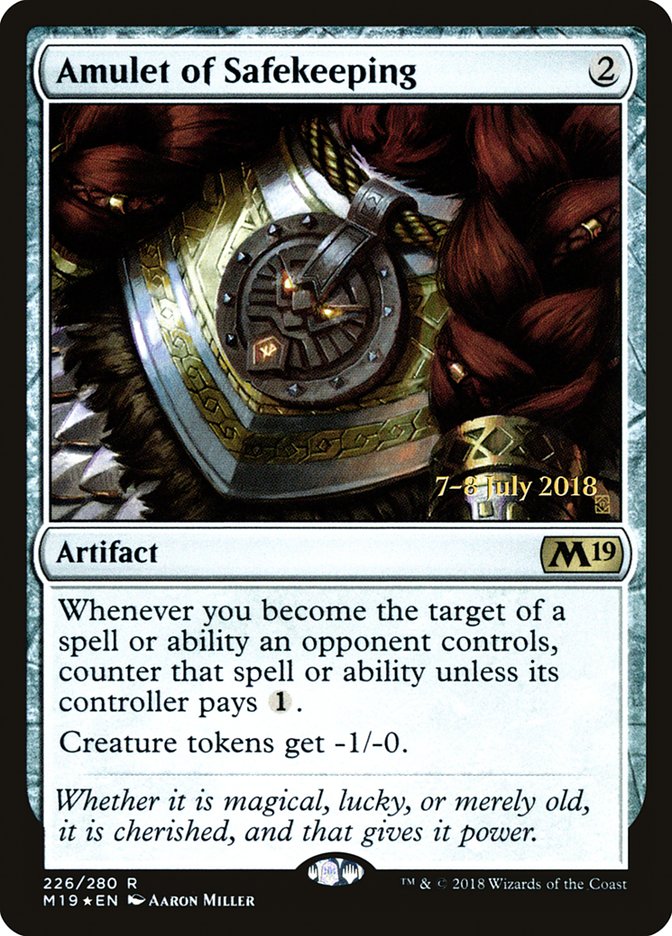 Amulet of Safekeeping (PRE-226) - Core Set 2019 Promos Foil