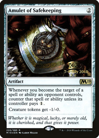 Amulet of Safekeeping (PRE-226) - Core Set 2019 Promos Foil