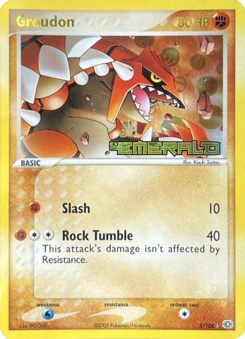 Groudon - 005/106/106 - Emerald Reverse Holofoil